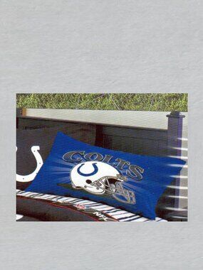 Indianapolis Colts Standard Size Pillow Case Measutes 20 x 30 Inches